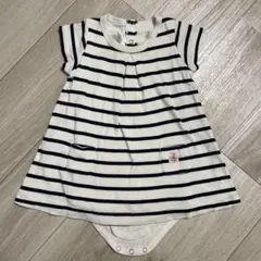 Petit Bateau ストライプ ワンピース 74cm/12m
