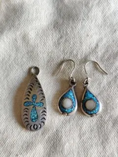 Mexican silver Jewelry ピアス　ペンダントトップ