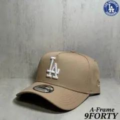 【海外限定モデル】 ドジャース 9FORTY ベージュ キャップ ①