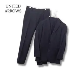 ユナイテッドアローズ　ビジネススーツ　セットアップ　ネイビー　ピンストライプ　S