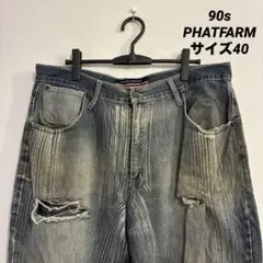 O*g様 【PHATFARM】 90s ワイドパンツ デニムジーンズ サイズ40