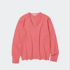 ユニクロ　UNIQLO ウォッシャブルコットンVネックセーター（長袖）