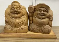 奈良一刀彫 恵比寿大黒(エビス、ダイコク) - メルカリ