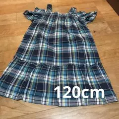 COMME CA ISM チェック柄 ノースリーブワンピース 120A