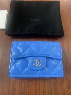 美品　シャネル キャビアスキン マトラッセ スモールフラップウォレット 財布