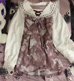 LIZLISA リズリサ　sewing bear柄　セットアップ　長袖　レッド