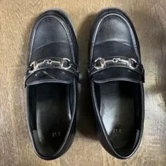 ブラック ローファー 21.0 サイズ