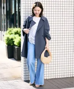 SLOBE IENA　コットンニュアンストレンチコート