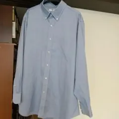 <<メンズ 3XL >>　UNIQLO スリムフィットシャツ ライトブルー