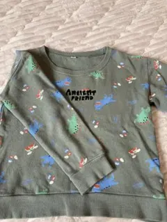 子供服120cm かわいい服　 恐竜柄スウェット120cm