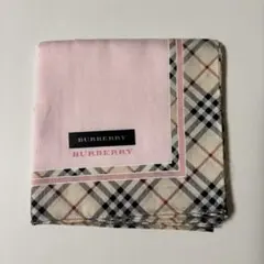 BURBERRY ハンカチ ピンク チェック柄 ロゴのサムネイル