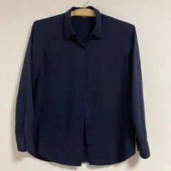 UNIQLO ユニクロ レーヨンブラウス ネイビー S