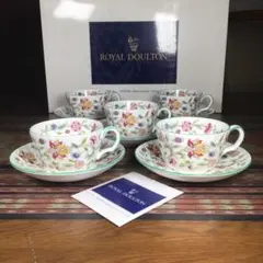Minton　『HADDON HALL』　カップ&ソーサー　5客