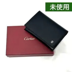 カルティエ パシャ カードケース 名刺入れ カーフ レザー 黒 未使用 ブラックのサムネイル