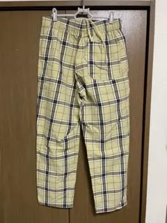 GU チェック柄 イージーパンツ