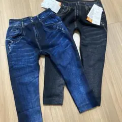 匿名配送男の子、女の子デニム風長ズボンレギパン 110サイズまとめ売り