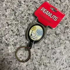 スヌーピー リールキーホルダー メタリール キーホルダー キーリング