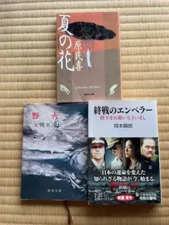 大岡昇平『野火』岡本嗣郎『終戦のエンペラー』原民喜『夏の花』戦争文学3冊セット