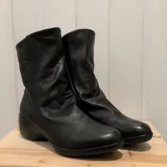 【セール】fitfit ソフトレザーブーツ900　ハーフブーツ　23cm　黒のサムネイル