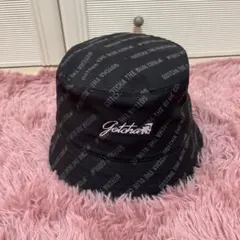 Gotcha バケットハット ロゴ総柄 ブラック