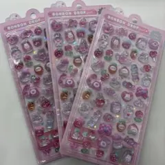 ボンボンドロップシール　オリジナル正規品　ももいろボンボン　3枚セット