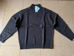 25AW UNIQLO C ローゲージ ハイネック セーター ブラウンL 新品