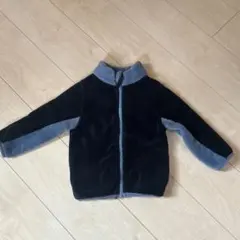 フリースジャケット 黒とグレー
