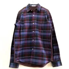 TOMORROW LAND★メンズ・ニットコンビ・チェック柄シャツ