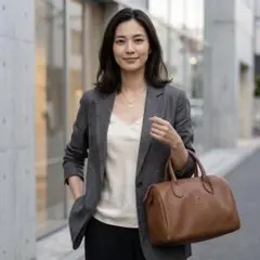 【美品】renoma PARIS レノマ モノグラム ボストンヴィンテージ 茶