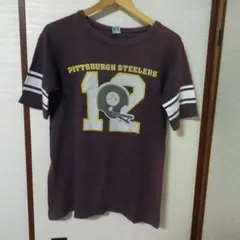 70s 80s チャンピオン トリコタグ フットボールTシャツ L 鬼フェード