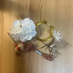 和装髪飾りセット ホワイト・ゴールド