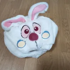 【美品】ディズニー 不思議の国のアリス 白うさぎ　ファンキャップ