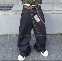 規格外！EMINEM エミネム 超極太 デニムショーツ バギーパンツ 光沢