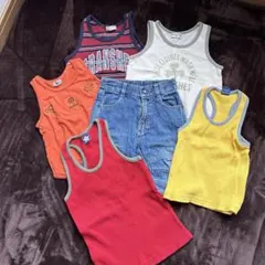キッズ ノースリーブタンクトップ 5点セット