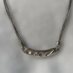 TRIFARI ネックレス 貝殻　型押し　海モチーフ 2連チェーン