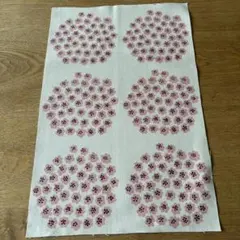 マリメッコ 生地 ★ プケッティ ベージュ×ピンク