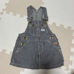 Lee デニム ジャンバースカート オーバーオール ストライプ80cm