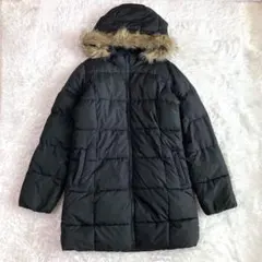 GAPKIDS ブラック エコダウンコート ジャケット ロング XXL 160