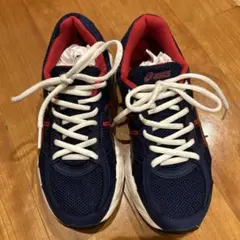 asics RS-2 スニーカー ネイビー×レッド 23.0cm