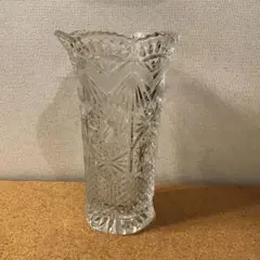 美品 カメイガラス クリスタル花瓶 フラワーベース レトロ ヴィンテージ
