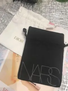 ディオール巾着とナーズ巾着ポーチ2枚セット