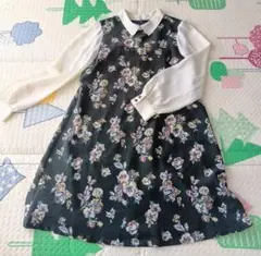 alicia　PAGEBOY　花柄チュニックブラウス風　ダークグリーン　Ｆ