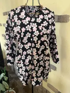 鯉口シャツ 桜 お祭り衣装 こいくちシャツ 日本製 総柄 花柄 和柄