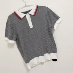 ミエット ボーダーポロニットトップス20