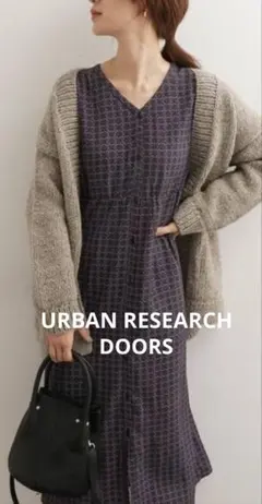 アーバンリサーチドアーズ ヨーロピアン ジオメトリックガウンワンピース ★未使用