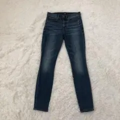 GAP DENIM スーパースキニーデニムパンツ　綿混　ストレッチ　紺　24のサムネイル