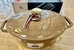 staub　ココットオーシャン オーバル 23cm リネン ミナペルホネン　限定のサムネイル