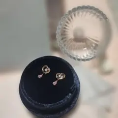 4℃シルバーイヤリング　ピンクゴールド　保証書あり