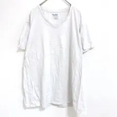 Tシャツ【XL】Vネック 半袖 無地 白 綿 カジュアル シンプル ホワイトのサムネイル