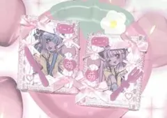 硬質ケース ホイップデコ トレカケース B8 ネコ ピンク 萌え ネコ 推し活